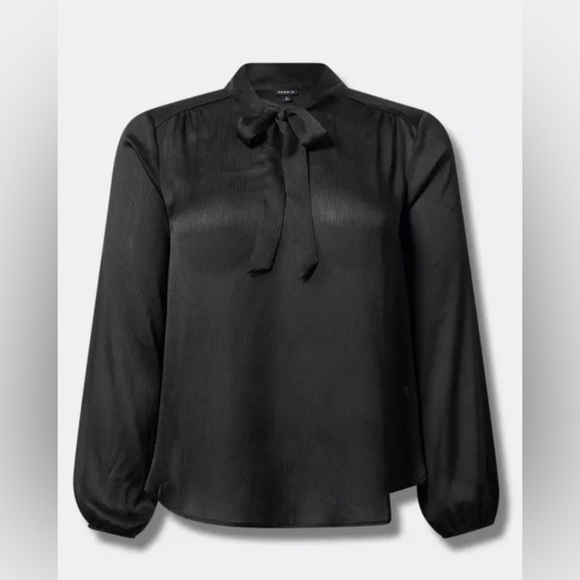 Torrid Tie Front Blouse - Picture 1 of 11